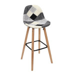 Paris Prix Lot De 2 Tabourets De Bar "Patchwork" 92cm Gris