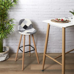 Paris Prix Lot De 2 Tabourets De Bar "Patchwork" 92cm Gris