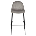 Paris Prix Lot De 2 Tabourets De Bar Velours "Giulia" 100cm Gris