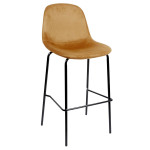 Paris Prix Lot De 2 Tabourets De Bar Velours "Giulia" 100cm Jaune