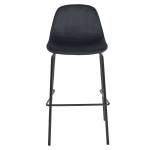 Paris Prix Lot De 2 Tabourets De Bar Velours "Giulia" 100cm Noir