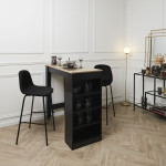 Paris Prix Lot De 2 Tabourets De Bar Velours "Giulia" 100cm Noir