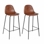 paris prix Lot de 2 Tabourets de Bar "Vladi" 95cm Marron