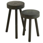 paris prix Lot de 2 Tabourets en Bois "Jenny" 56cm Noir