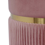 Paris Prix Lot De 2 Tabourets "Zora" 44cm Vieux Rose & Or