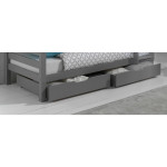 Paris Prix Lot De 2 Tiroirs De Lit "Pino" 90x200cm Gris