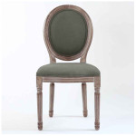 Paris Prix Lot De 20 Chaises Médaillon Tissu "Versailles" 96cm Gris