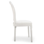 Paris Prix Lot De 20 Chaises Médaillon "Versailles" 96cm Blanc