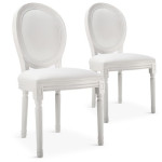paris prix Lot de 20 Chaises Médaillon "Versailles" 96cm Blanc