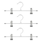 Paris Prix Lot De 3 Cintres En Métal "Pinces" 30cm Gris