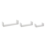 paris prix Lot de 3 Étagères Murales "Bord" 42cm Blanc