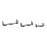 paris prix Lot de 3 Étagères Murales "Bord" 42cm Chêne Gris
