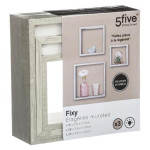 Paris Prix Lot De 3 Étagères Murales "Cube" 25cm Chêne Gris