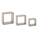 paris prix Lot de 3 Étagères Murales "Cube" 25cm Chêne Gris