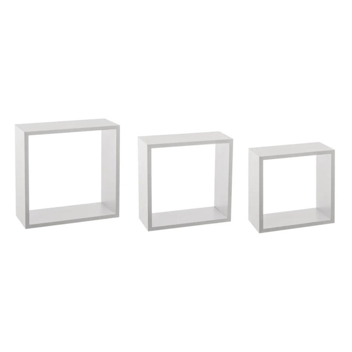 Paris Prix Lot De 3 Étagères Murales "Cube" 30cm Blanc