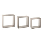paris prix Lot de 3 Étagères Murales "Cube" 30cm Chêne Gris