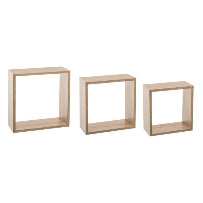 Paris Prix Lot De 3 Étagères Murales "Cube" 30cm Naturel