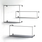 Paris Prix Lot De 3 Étagères Murales Déco "Chiba" 55cm Noir