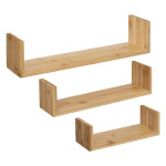 paris prix Lot de 3 Étagères Murales "Fixy" 42cm Bambou