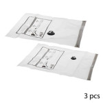 paris prix Lot de 3 Sacs de Rangement "Air Roll" 70cm Blanc