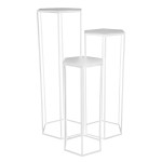 Paris Prix Lot De 3 Sellettes Gigognes "Métal" 90cm Blanc