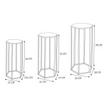 Paris Prix Lot De 3 Sellettes Gigognes "Métal" 90cm Noir