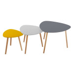 paris prix Lot de 3 Tables à Café Gigognes "Mileo" 60cm Multicolore