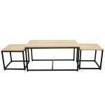 Paris Prix Lot De 3 Tables Basses "Seattle" 90cm Naturel