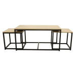 paris prix Lot de 3 Tables Basses "Seattle" 90cm Naturel
