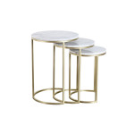Paris Prix Lot De 3 Tables D'Appoint Design "Tria" 65cm Blanc