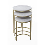 Paris Prix Lot De 3 Tables D'Appoint Design "Tria" 65cm Blanc