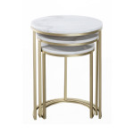 Paris Prix Lot De 3 Tables D'Appoint Design "Tria" 65cm Blanc