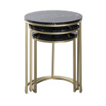 Paris Prix Lot De 3 Tables D'Appoint Design "Tria" 65cm Noir