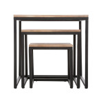 Paris Prix Lot De 3 Tables D'Appoint Gigognes "Edena" 50cm Naturel
