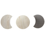 Paris Prix Lot De 3 Tables D'Appoint "Idéal" 45cm Beige & Noir