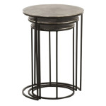 Paris Prix Lot De 3 Tables Gigognes Design "Roday" 60cm Noir