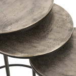 Paris Prix Lot De 3 Tables Gigognes Design "Roday" 60cm Noir