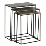 Paris Prix Lot De 3 Tables Gigognes Design "Slim" 65cm Noir