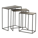 paris prix Lot de 3 Tables Gigognes Design "Slim" 65cm Noir