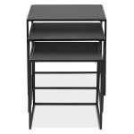 Paris Prix Lot De 3 Tables Gigognes En Métal "Lino" 50cm Noir