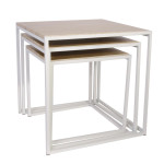 Paris Prix Lot De 3 Tables Gigognes "Origin" 45cm Blanc