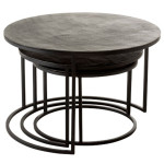 Paris Prix Lot De 3 Tables Gigognes "Oxidize" 80cm Noir