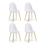 paris prix Lot de 4 Chaises Bouclette "Waynor" 87cm Blanc