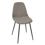 Paris Prix Lot De 4 Chaises Côtelé "Scott" 85cm Taupe