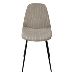 Paris Prix Lot De 4 Chaises Côtelé "Scott" 85cm Taupe