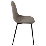 Paris Prix Lot De 4 Chaises Côtelé "Scott" 85cm Taupe