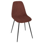 Paris Prix Lot De 4 Chaises Côtelé "Scott" 85cm Terracotta