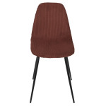 Paris Prix Lot De 4 Chaises Côtelé "Scott" 85cm Terracotta