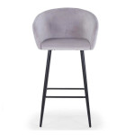 Paris Prix Lot De 4 Chaises De Bar En Velours "Kandi" 106cm Argent
