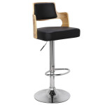 Paris Prix Lot De 4 Chaises De Bar "Paddington" 90-110cm Chêne Clair & Noir